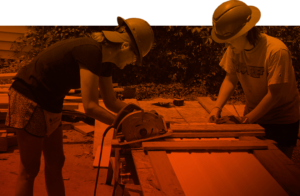 People doing construction work outside